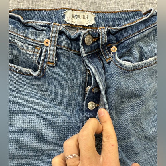 We The Free Blue Distressed Women Jeans - Picture 7 of 9